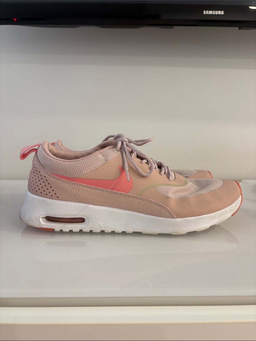 Nike Women's Pink Air Max Inspired Lightweight Sneaker